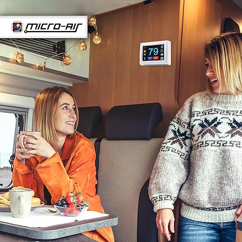 Vista 73 de MICRO-AIR - Termostato digital EasyTouch con WiFi o Bluetooth, programable y confiable, termostato Dometic para autocaravana, exteriores