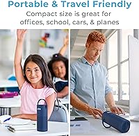 Vista 5 de Pure Enrichment® PureZone™ - Minipurificador de aire portátil, filtro True HEPA inalámbrico que limpia el aire y elimina el 99.97 % del polvo, Azul