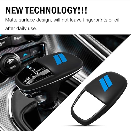 Miniatura 2 de SENSHINE Pomo de palanca de cambios para Dodge Charger Challenger Accesorios 2015-2022 Durango 2016-2023 ABS Interior de carcasa protectora de