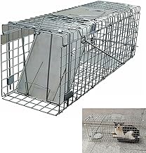 Live Marten Trap, Cat Trap, 61 x 19 x 21 cm, Galvanised Metal, Easy to Clean, Easy to Install, Pet Safe