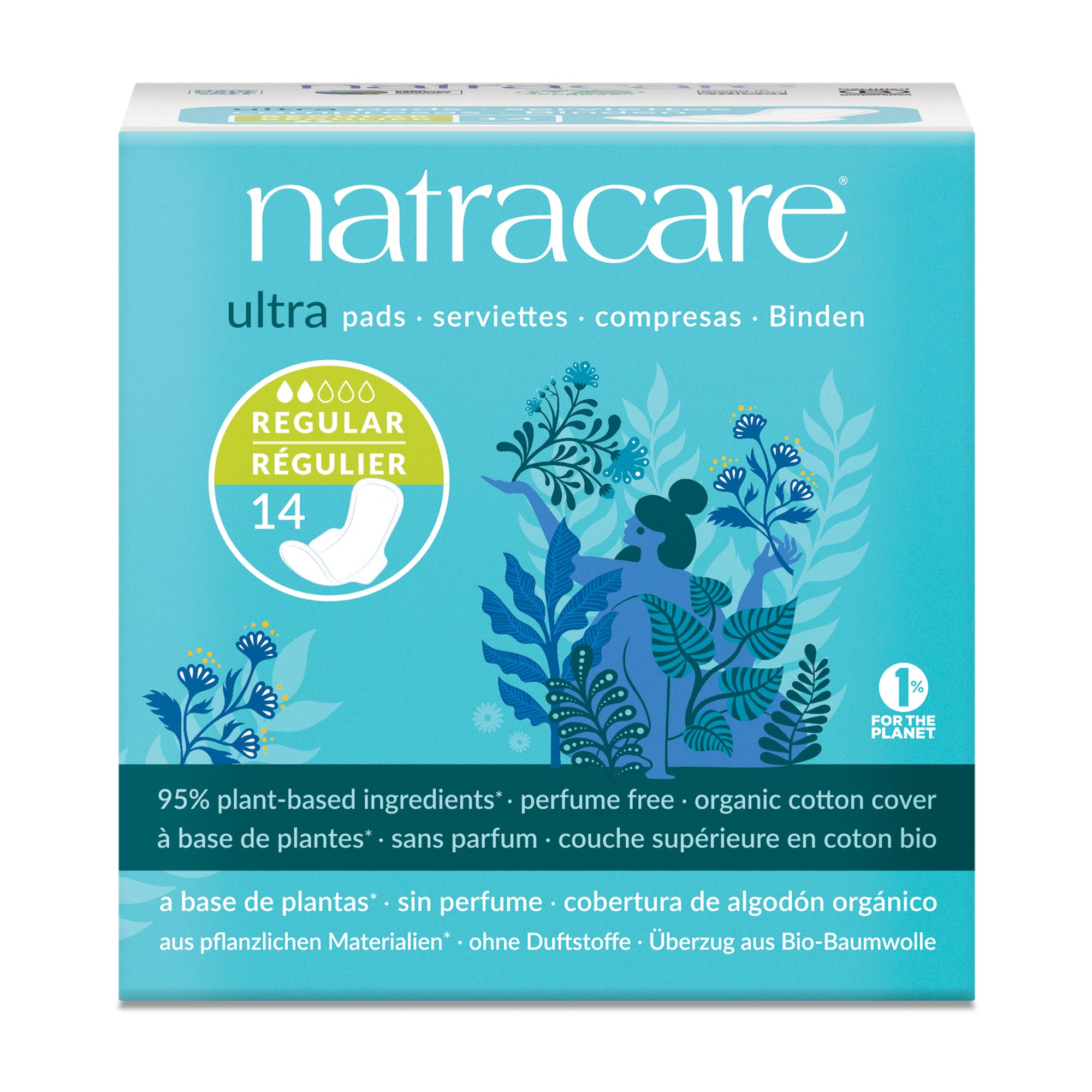 Natracare Ultra Pads with Wings | Regular Absorbency | Pack of 14 X 3