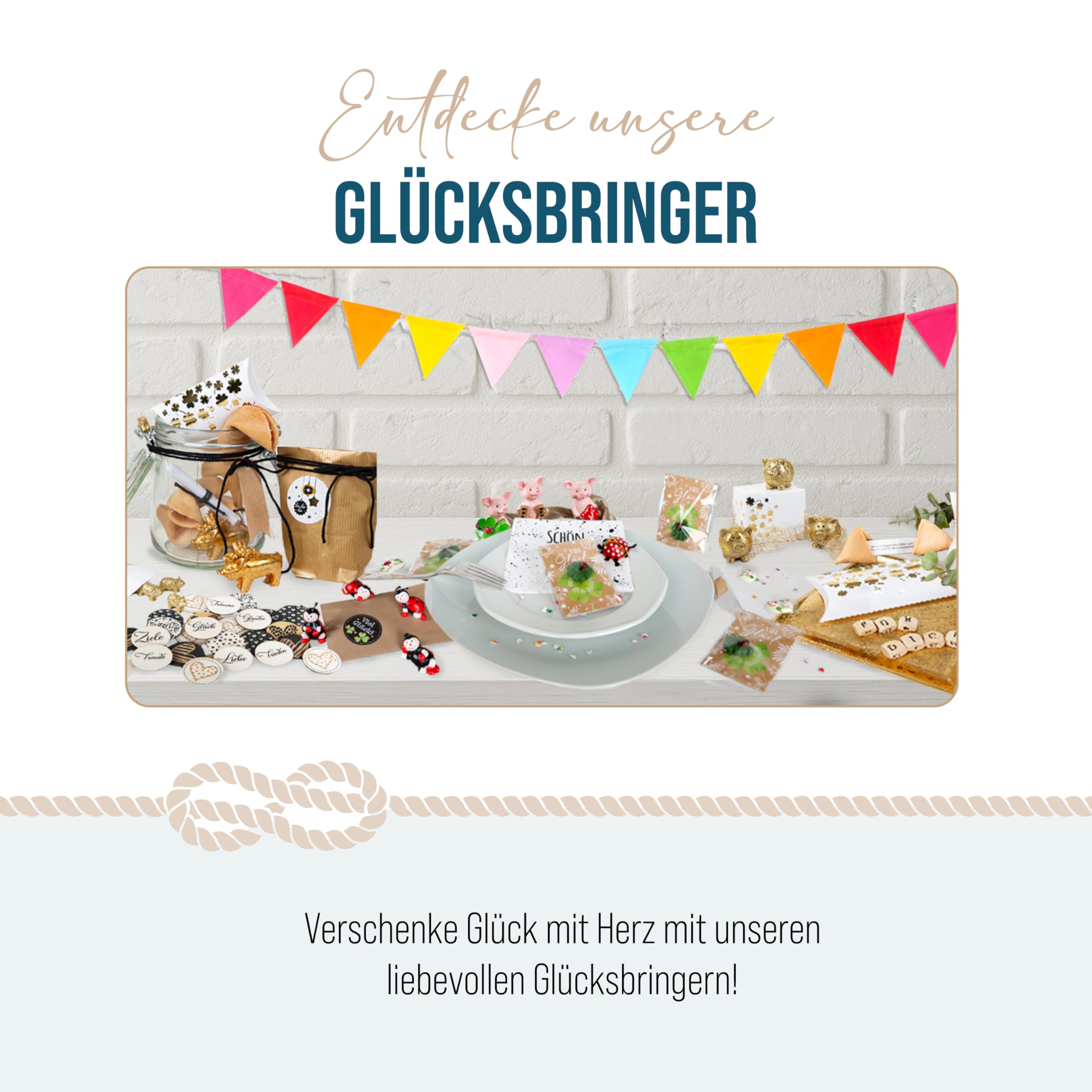 Glücksschweinchen Glücksbringer, 4 Stück: Mini Schweine Silber & Gold, Silvester & Neujahr, Glück für Prüfung, Abitur & Führerscheinprüfung, Geschenk Mann & Frau, Glücksschwein Figuren Klein, 5 cm