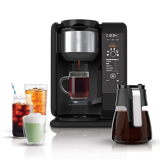 Ninja Hot and Cold Brewed System, Auto-iQ Tea and Coffee Maker with 6 Brew Sizes, 5 Brew Styles, Frother, Coffee & Tea Baskets with Glass Carafe (CP301)