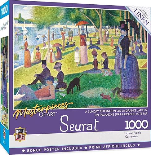MasterPieces Rompecabezas de 1000 piezas para adultos, familia o jóvenes, A Sunday On La Grande Jatte, 19.25 x 26.75 pulgadas