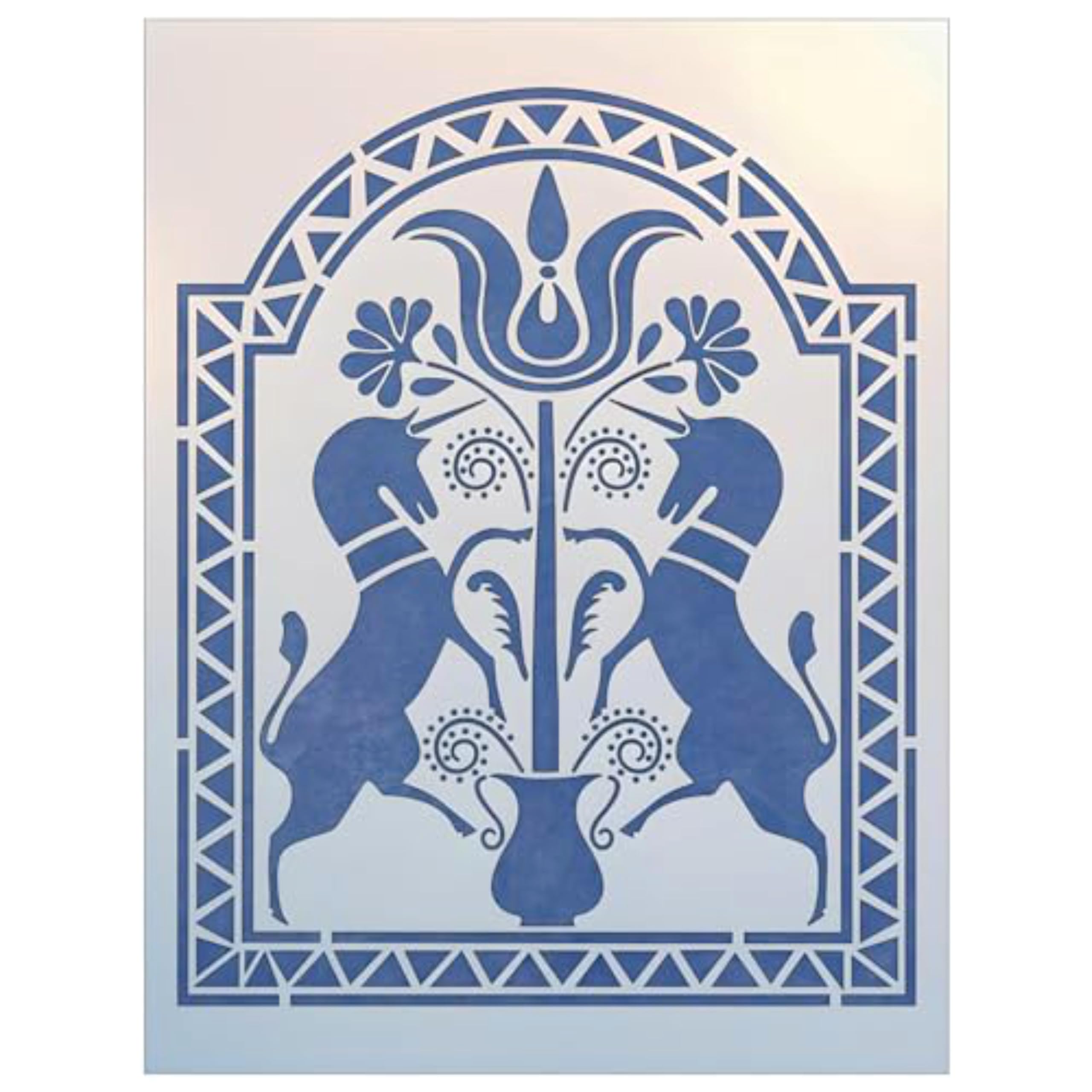Unicorn Folk Art Stencil Template - 10.9" x 13.6" Reusable Mylar Colonial Folk Art Stencil for Painting Walls, Furniture, Crafts, DIY Rustic Country Decor - The Artful Stencil