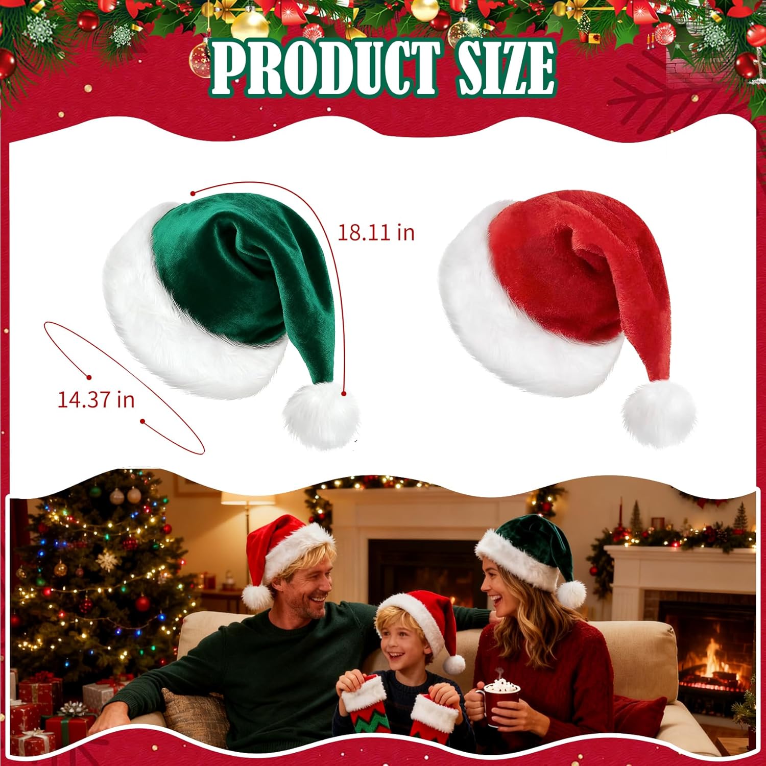 Santa Hat Christmas Xmas Party Knitted Hat Santa Skull Cap For Adult Women Men Knit Elf Long Tail Santa Beanie - Image 3