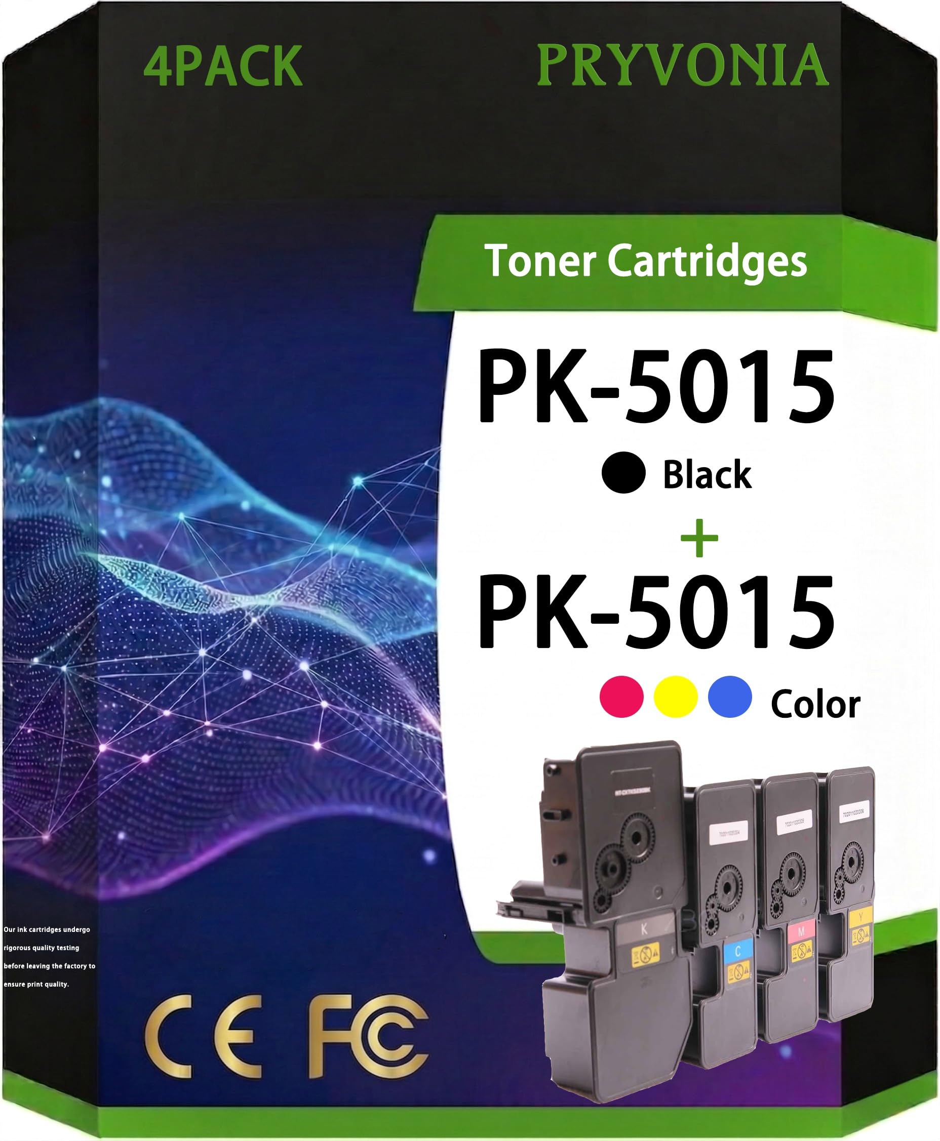 PK-5015 PK5015 - Cartucce toner per stampante P-C 2566W P-C 2650DW P-C 2655W P-C 2655W MFP di ricambio per PK-5015K PK-5015C PK-5015M PK-5015Y (confezione da 4 KCMY)