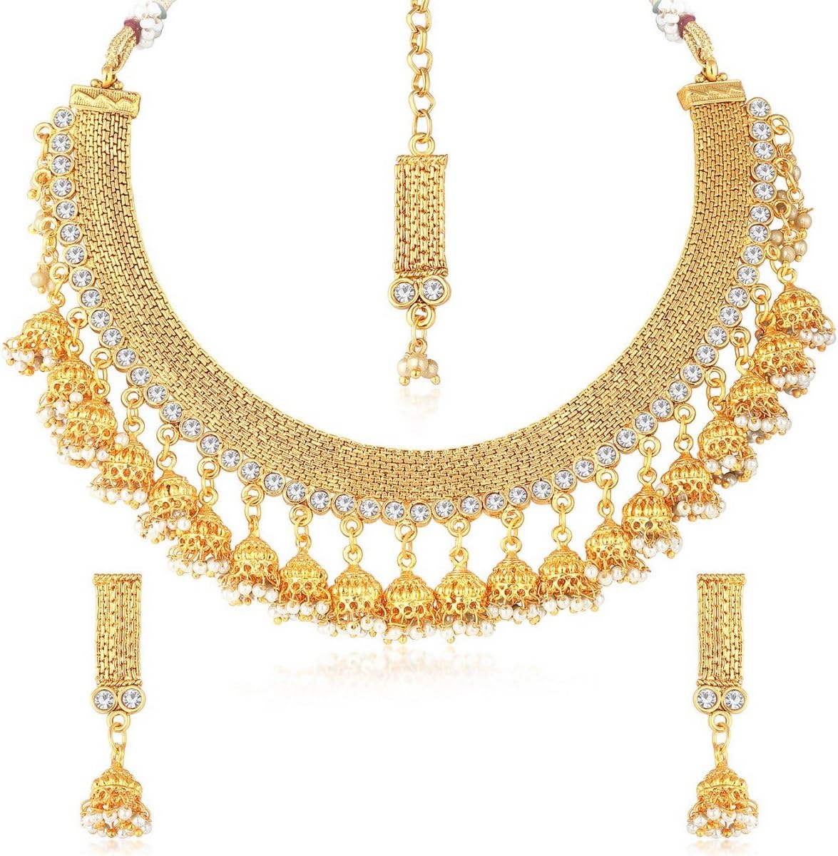 SukkhiJewellery Sets for Women (Golden)(N72781GLDPJ032018)