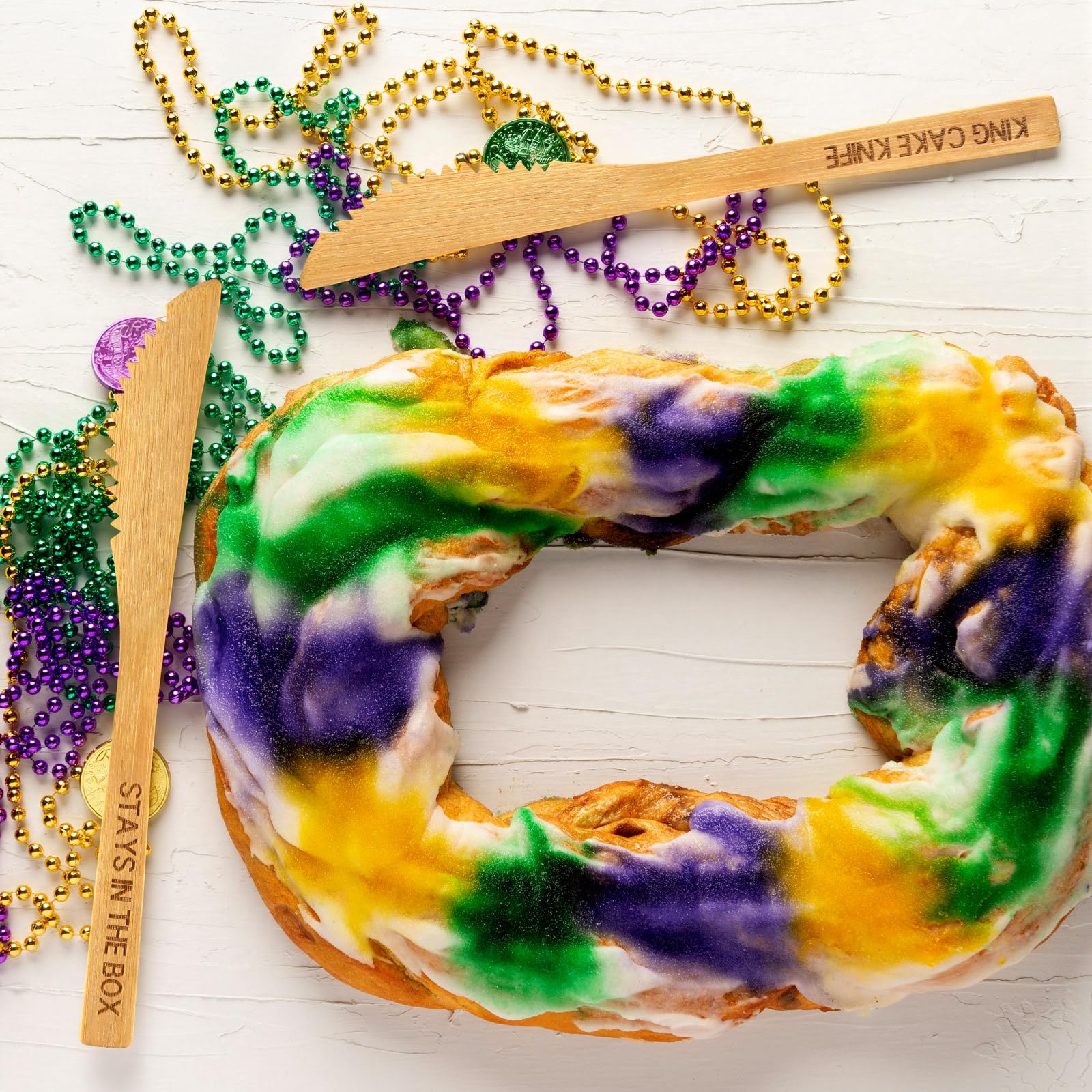 Mardi Gras King Cake Knives - 30 Pack -5