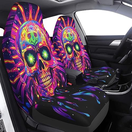 Juego de 2 fundas protectoras de asiento para automóvil, con diseños de playa, atardecer y palmeras, accesorios interiores, protectores,