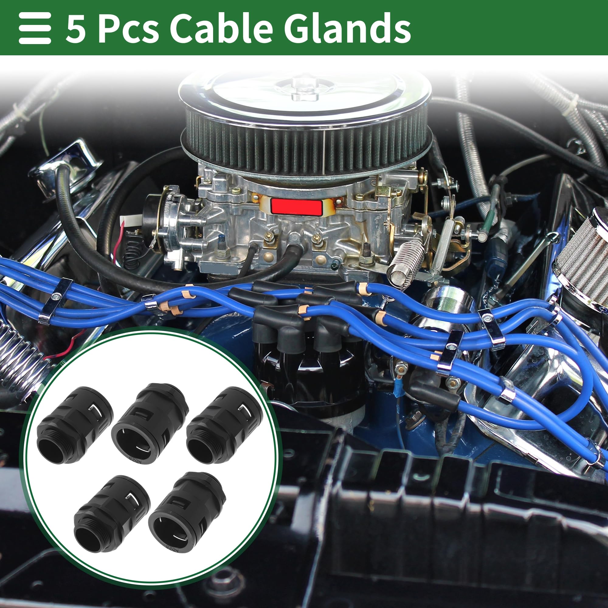 A ABSOPRO M25x1.5 Cable Glands 25mm / 0.98