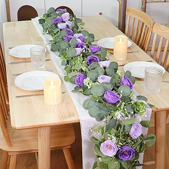 Amazon.com: TOCHGREEN 2 Pack 13Ft Artificial Eucalyptus Flower