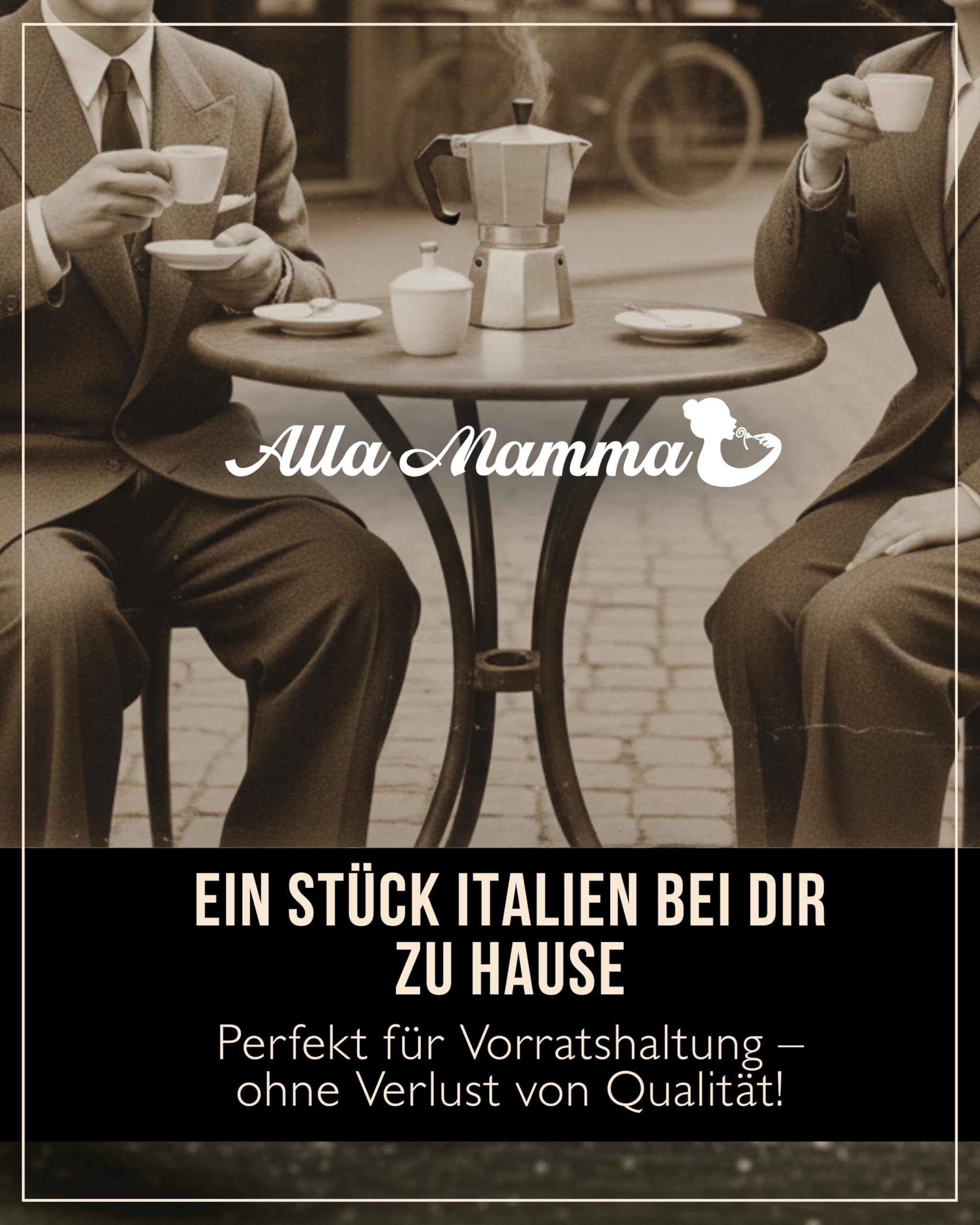 Alla Mamma Black Beauty Espresso I 1000g Ganze Kaffeebohnen I Italienischer Kaffee I 100% natürliche & authentische Espressobohnen I Arabica & Edelrobusto I Ideal für Siebträger, Vollautomat & Mokka