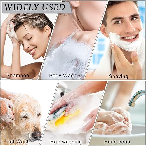 Miniatura 7 de 70 dispensadores de jabón de espuma de plástico de 2 onzas, botellas de champú recargables para pestañas con bomba, dispensador de botellas de