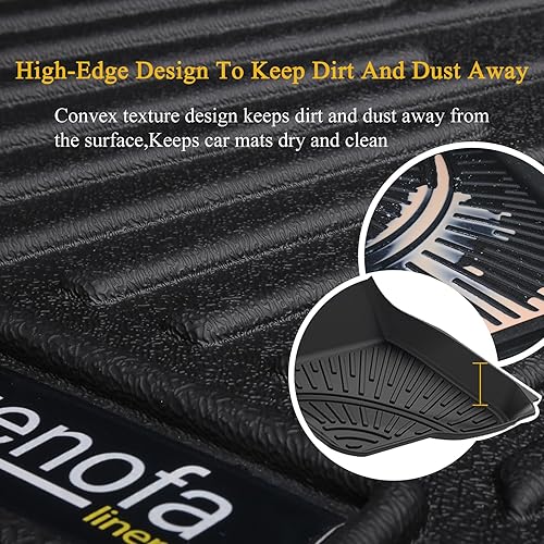 Miniatura 6 de Jenofa Alfombrillas de coche y forro de carga para Chevy EquinoxGMC Terrain 2018-2024 para todo tipo de clima, juego completo para Equinox