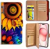 Amazon.com: Bcov Case for iPhone 16 Pro Max,Yellow Sunflower