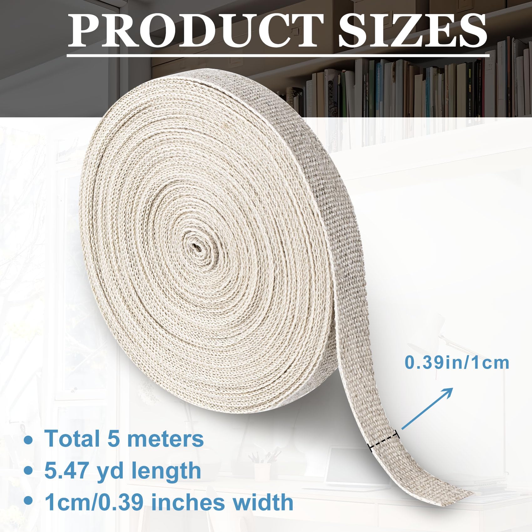 Mxxipp 5.47 Yards Linen Binding Book Tape Bookbinding Supplies Repair Archival Bookbinding Tape Cloth for Arts Enthusiast Sewing Signatures