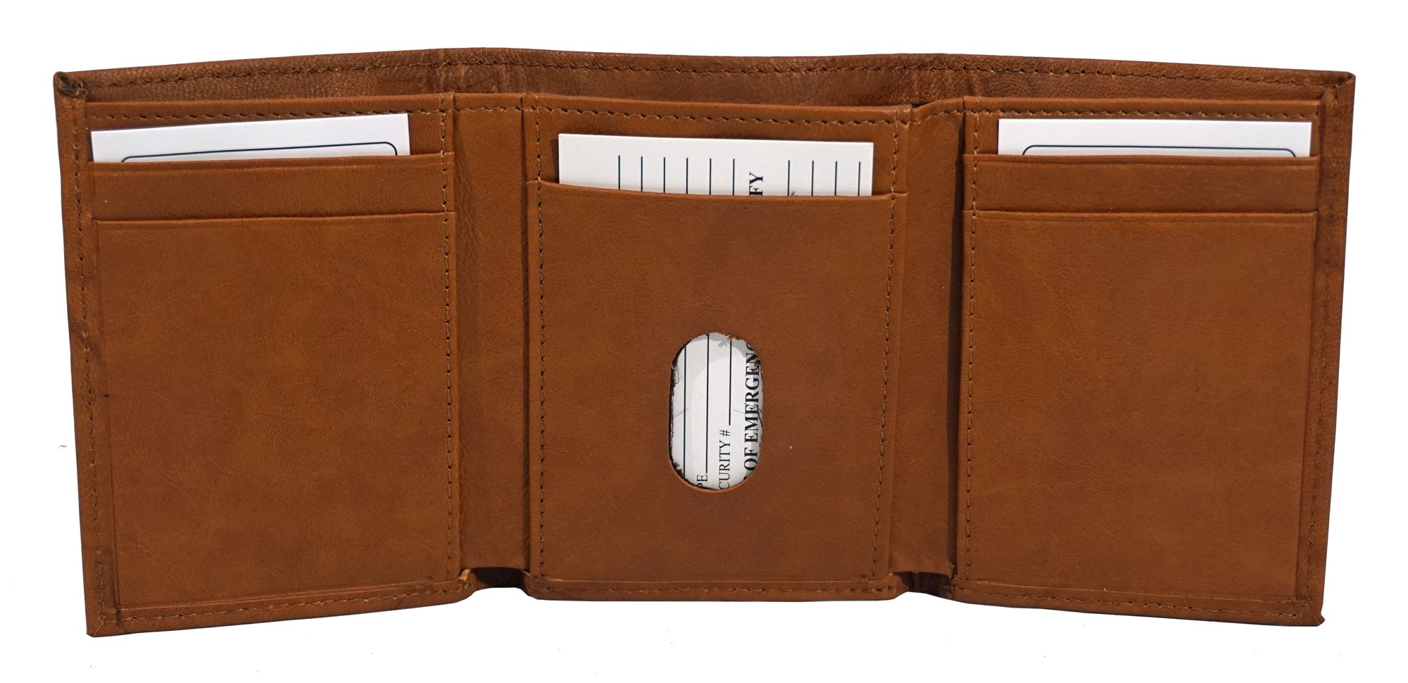 Rico University of Houston Cougars Embossed Brown Leather Trifold Wallet