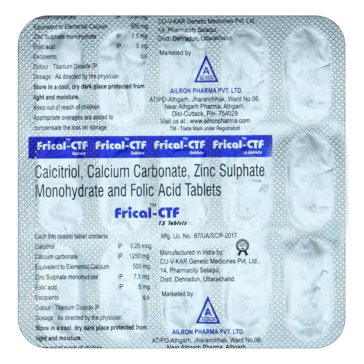 Frical-Ctf - Strip of 15 Tablets