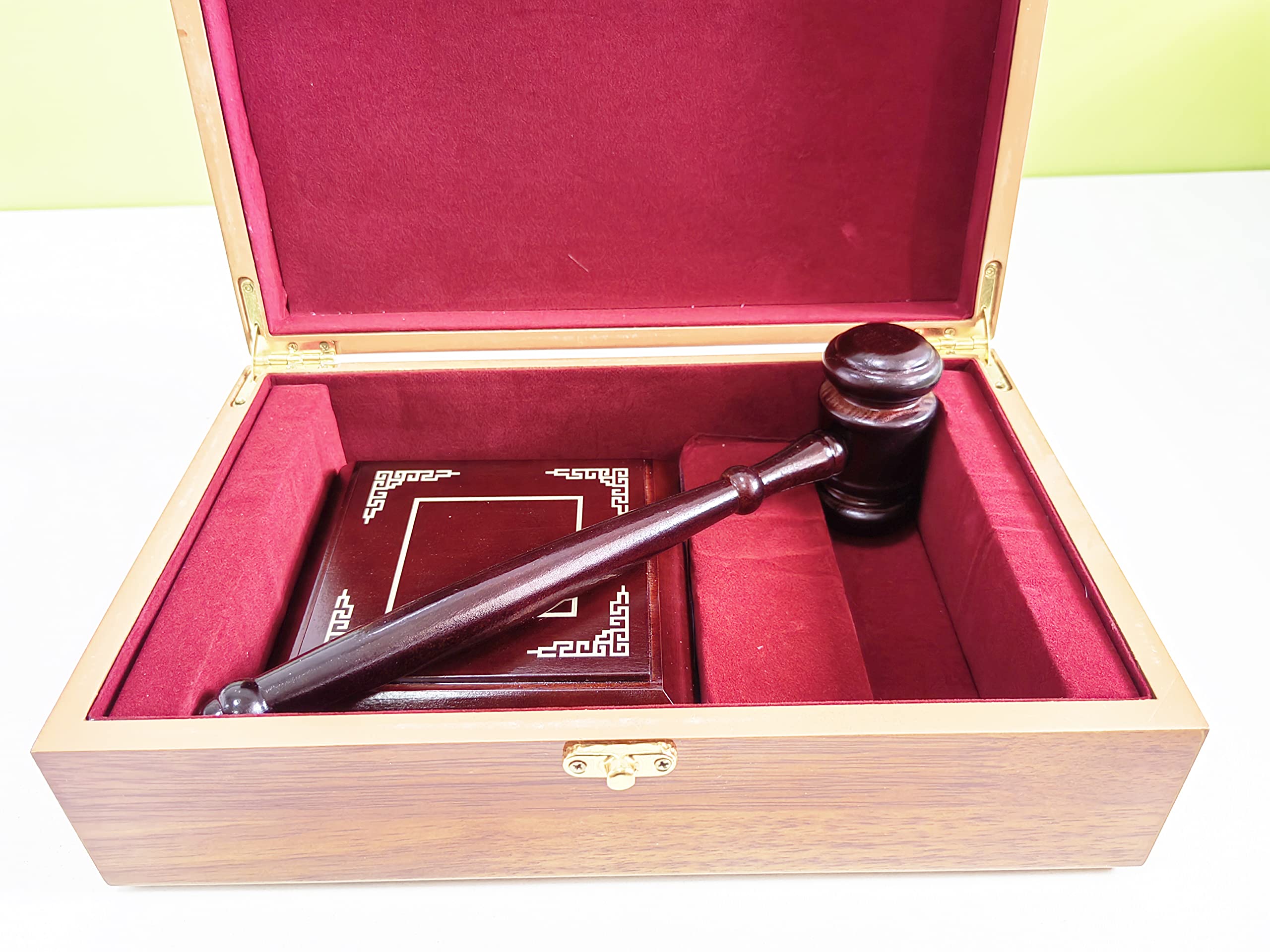 Set di martelletti e blocchi, regalo perfetto per giudice o tribunale, martelletti in legno di alta qualità