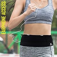 Vista 3 de Universal One Size Waist Pack, Black, Water Resistant, Secure Pockets, Comfortable Design