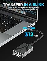 Vista 3 de SABRENT Lector de tarjetas USB tipo C, SDXC UHS-II de doble ranura y microSDXC SD 4.0 (CR-CSDM)