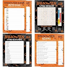 25 Players Halloween Party Games Cards Set for Adults