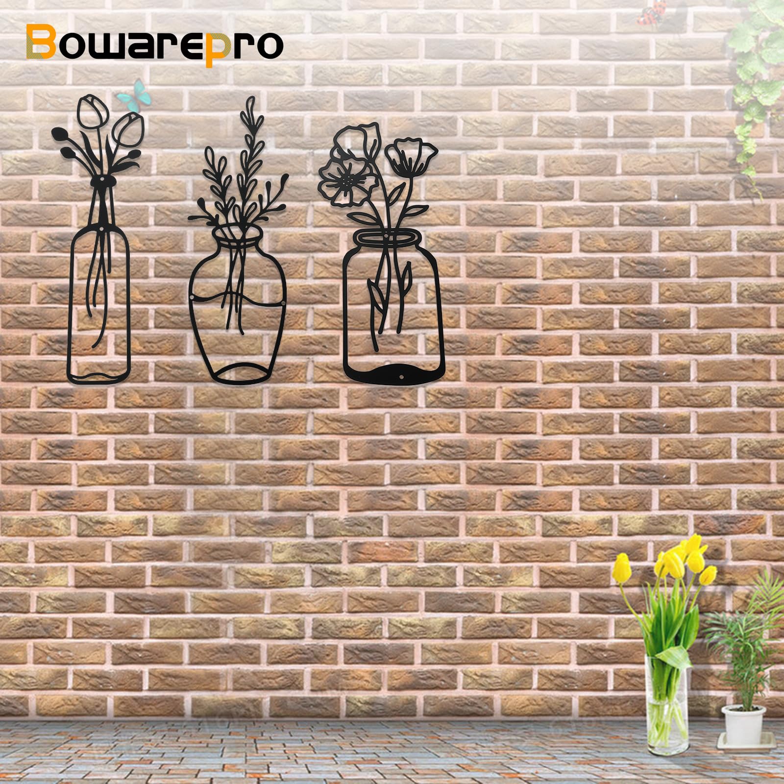 Pot De Fleurs Suspendu Suspensions Déco Tulipe - Lot De 3 - Métal - Noir/ Blanc/Vert - Décoration Printemps Suspension Ampoule Fleur Pot De Fleurs Suspendu Suspensions Déco Tulipe - Lot De 3 - Métal - Noir/ Blanc/Vert - Décoration Printemps Suspension Ampoule Fleur