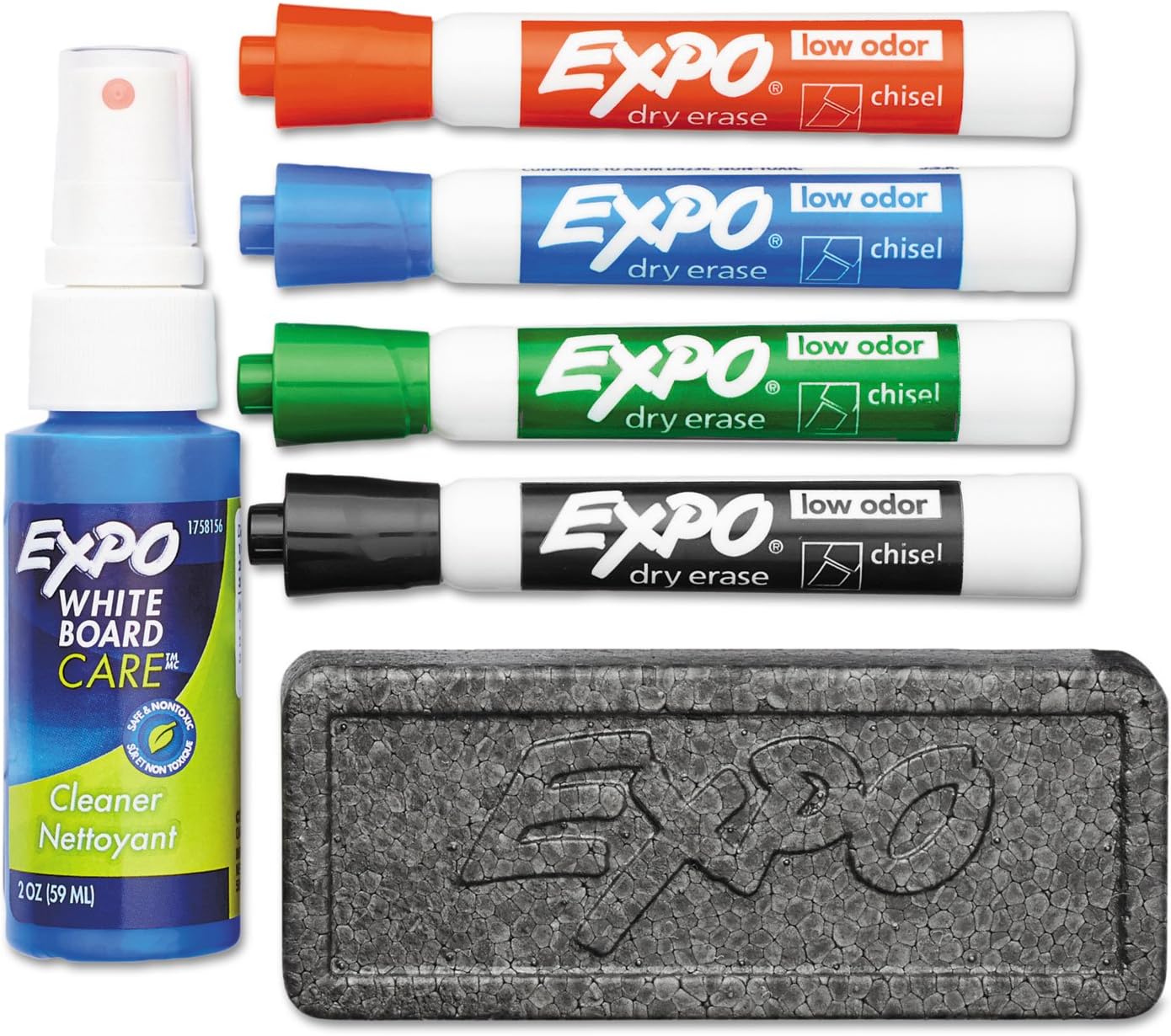 Amazon.co.jp san80653 Expo Low Odor Dry Eraseマーカースターターセット 文房具・オフィス用品