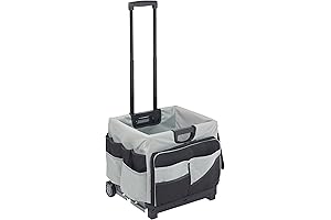ECR4Kids Universal Rolling Storage Cart with Canvas Tote