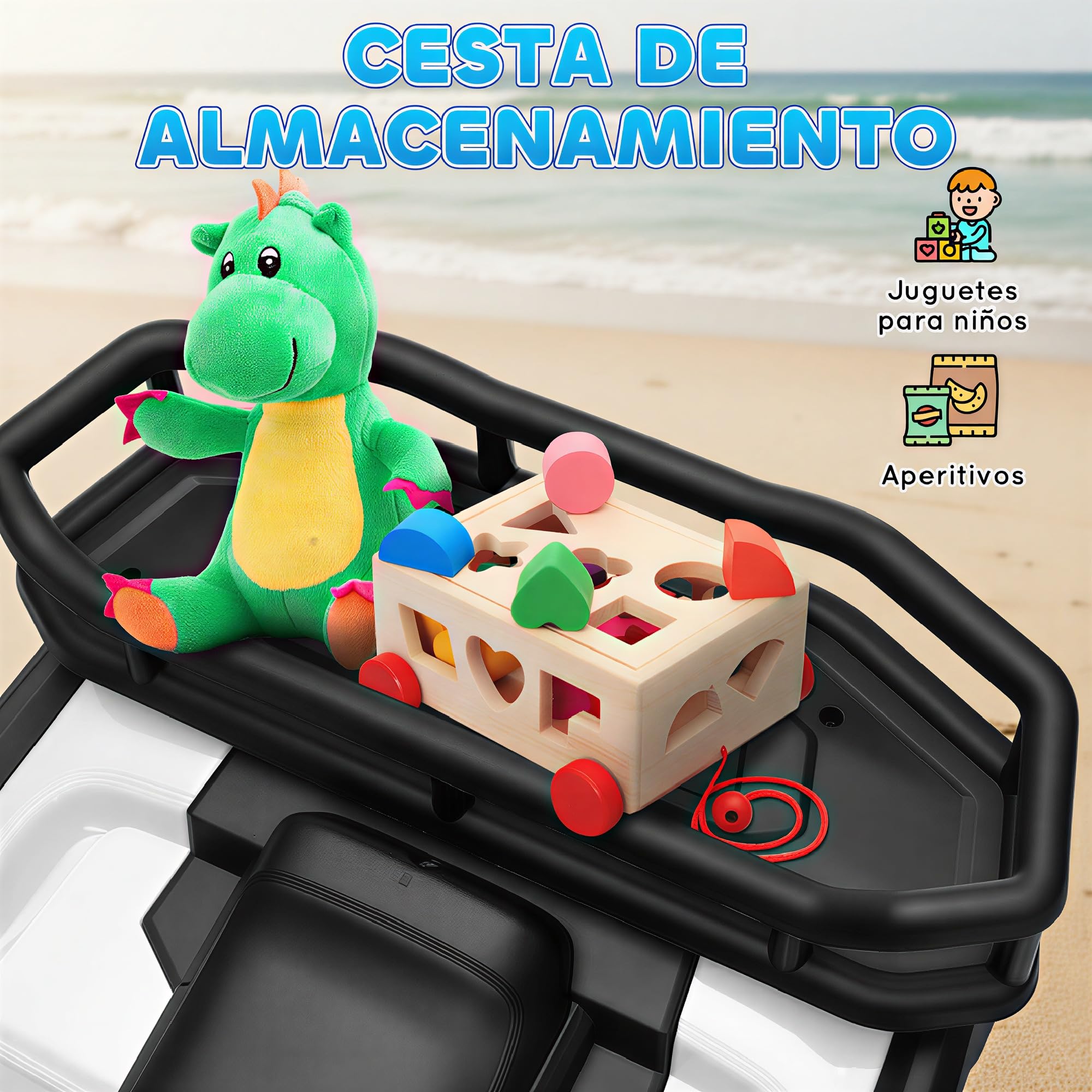 AIYAPLAY Quad Eléctrico para Niños 12V a Partir de 3 Años 3-6 km/h Verde