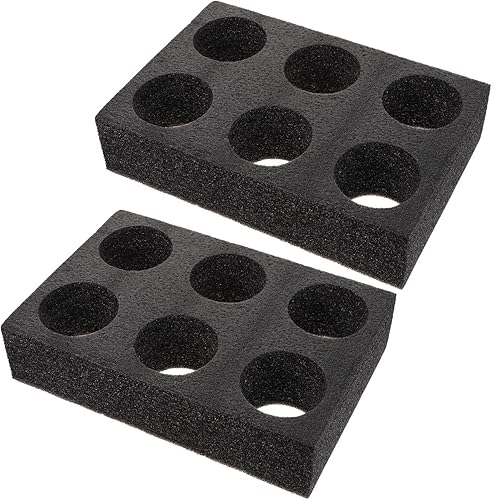 Angoily Paquete de 2 portadores de bebidas para 6 tazas para entrega, bandeja de café reutilizable para bebidas calientes o frías, portavasos para