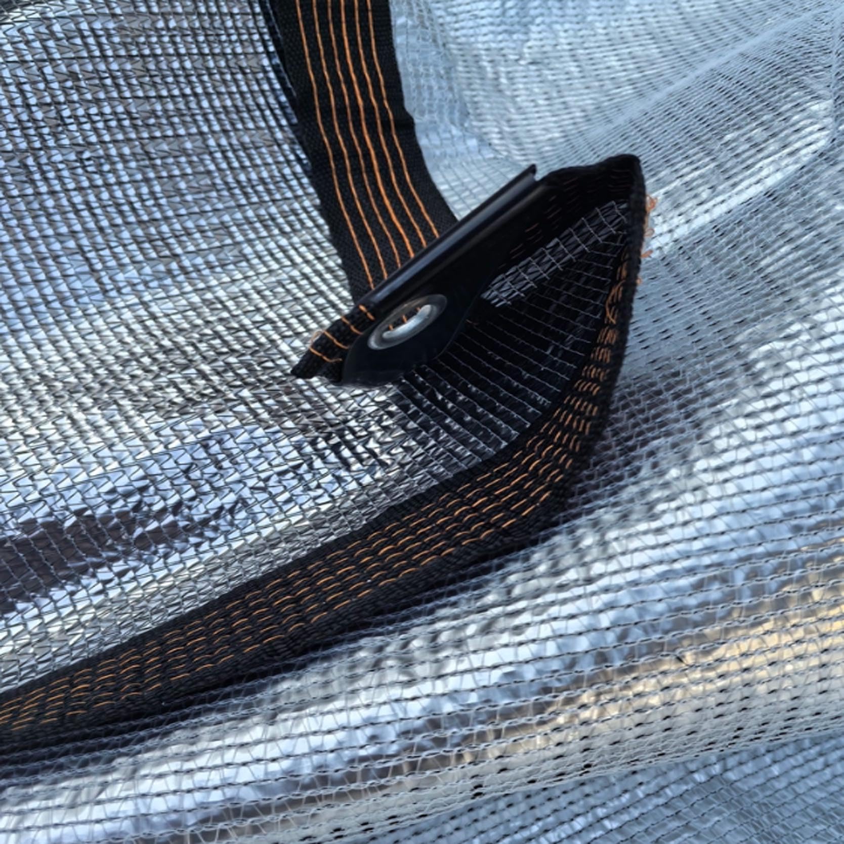 Malla de sombreo Rectangular de Aluminio Reflectante, Reutilizable | Toldo de Sombra 99 % de protección térmica con ojales, fácil de colgar para coche, gallinero, perrera, plantas y camping