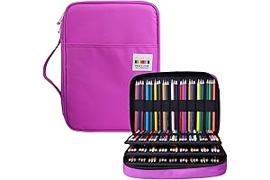 BOMKEE 220 Slots Pencil Holder Case for Color Pencils