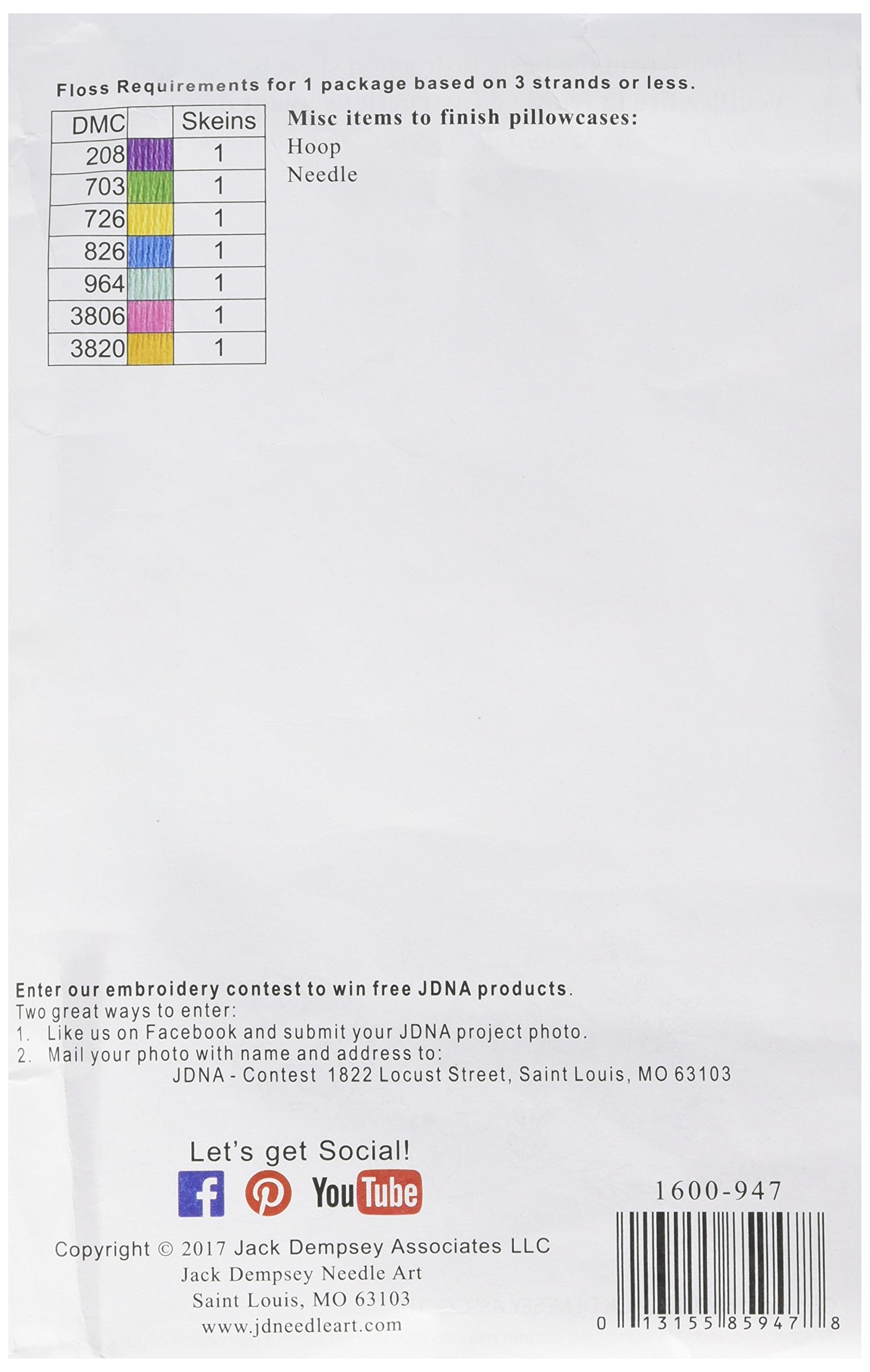 Vervaco Cushion Back with Zipper - White, 18 x 18 inch