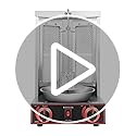 Dönergrill Gas Kebab Machine Vertical Gyrosgrill Einstellbare Feuerkraft 360° drehen Schaschlikgrill Rotissiere Hähnchengrill Tischgrill Gyros Grill für Zuhause – Bild 8