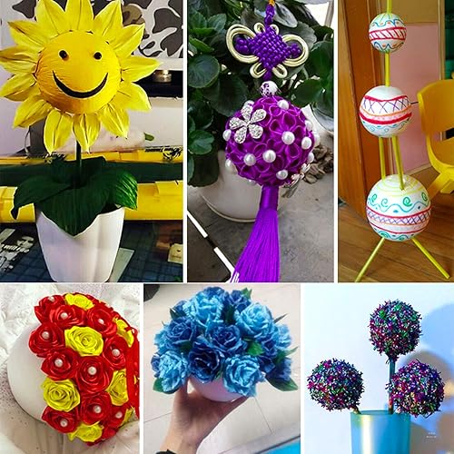 Miniatura 6 de Bolas de espuma, paquete de 12 bolas de espuma de poliestireno suave, bolas de espuma para artes y manualidades, esculturas, arreglos florales,