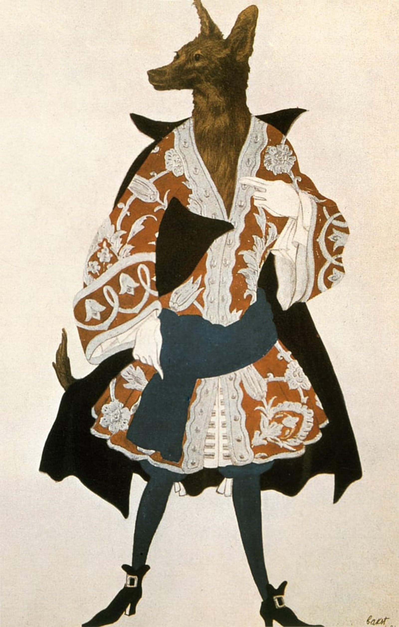 ARTXLXXBN Famous Prints Artwork Pictures Poster Painting Art the Poster Wolf by Leon Bakst Artwork Landscape Pictures for Home Decor 60x90cm