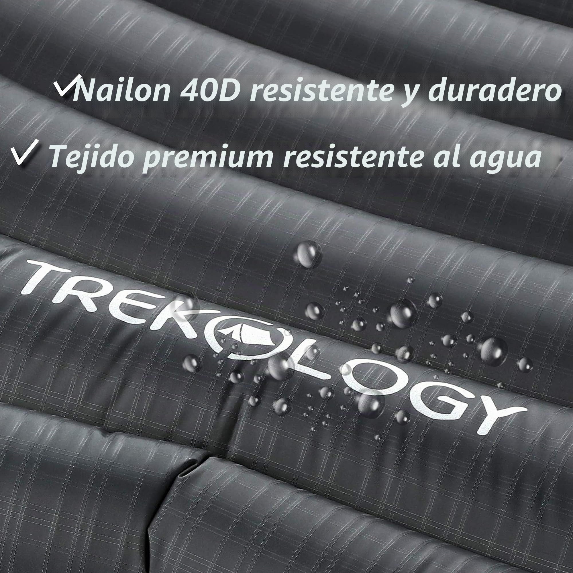 TREKOLOGY UL80 - Colchoneta para Dormir, colchón de Camping Inflable UL80, colchonetas Ligeras para Campamento, Cama Inflable Individual Ultraligera para una Buena Noche de sueño