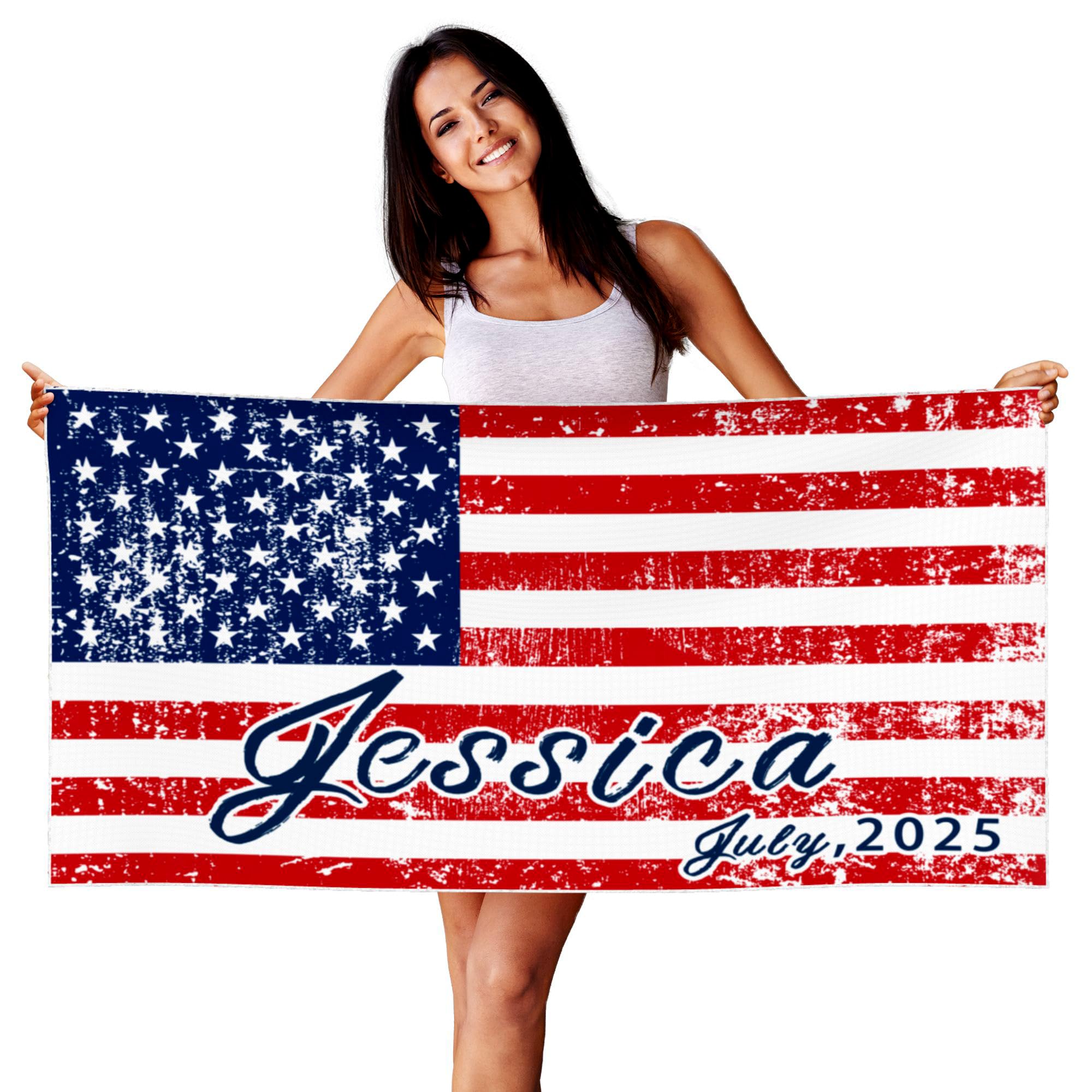 Numom Custom Name Beach Towel, Personalized Beach Towels for Adults, Ultra-Soft Quick-Dry Bath Pool Towels for Kids,Multiple Color Sizes Pool Towel