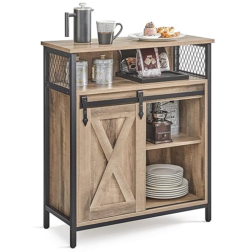 VASAGLE Buffet Cabinet, Coffee Bar Storage Cabinet, Sideboard with 1