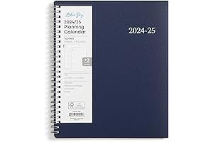 Blue Sky 7x9 2024-2025 Academic Year Weekly and Monthly Wirebound Planner