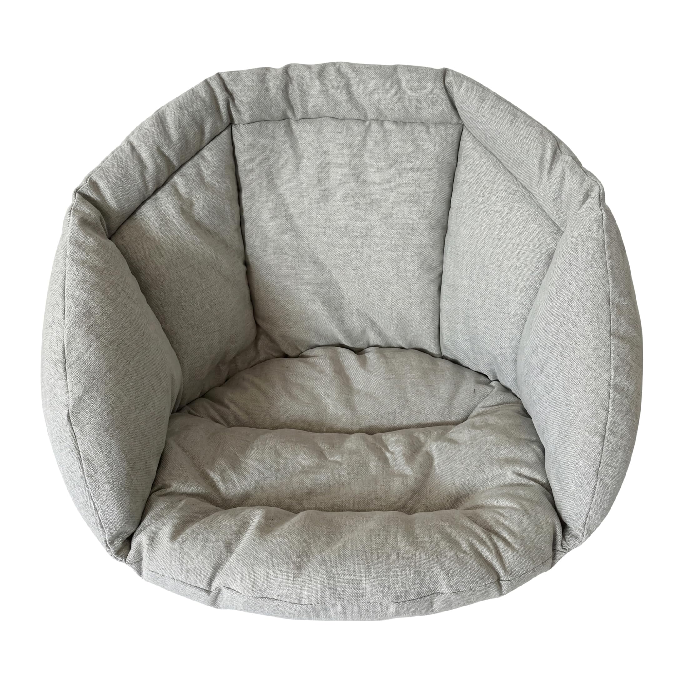 Bemonew Egg Chair Cushion, Egg Chair Cushion Replacement - Comfortable Linen Pad For Indoor & Outdoor Chairs, Light Gray