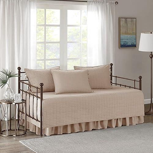 Comfort Spaces - Funda para sofá cama, acolchado doble cara de lujo, ropa de cama acogedora para todas las estaciones, falda de cama, fundas a disponible en Yaxa Peru