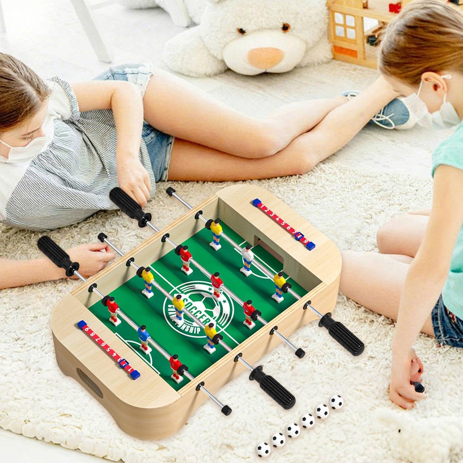 KESOTO Futbolín con Pelota Y Marcador, Set Portátil para Partidos de Fútbol Sala, Ideal para Fiestas, L