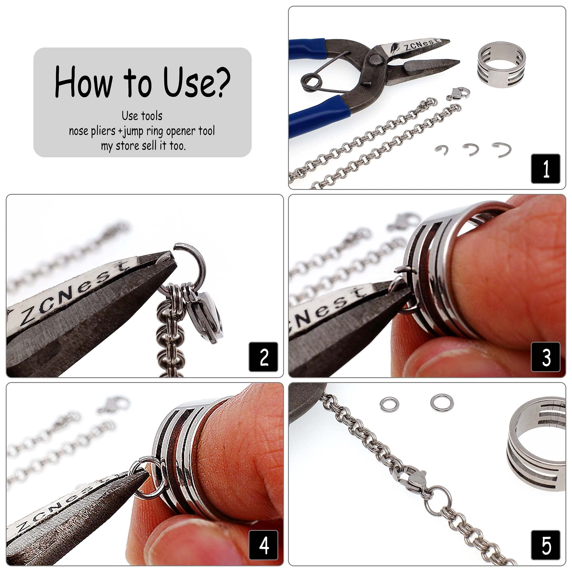 250/1000/5000 Stück Biegeringe aus Edelstahl, 4 mm, 5 mm, 6 mm, 7 mm, 8 mm, 9 mm, 10 mm, 12 mm, 15 mm, runde, geteilte, geöffnete Metallringe – Packungsgröße: 5000 Stück, 1,5 x 12 mm