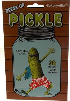 Hickoryville Dress Up Pickle - ملصقات التشبث القابلة لإعادة الاستخدام