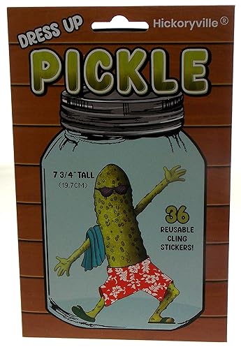Hickoryville Dress Up Pickle - Reusable Cling Stickers