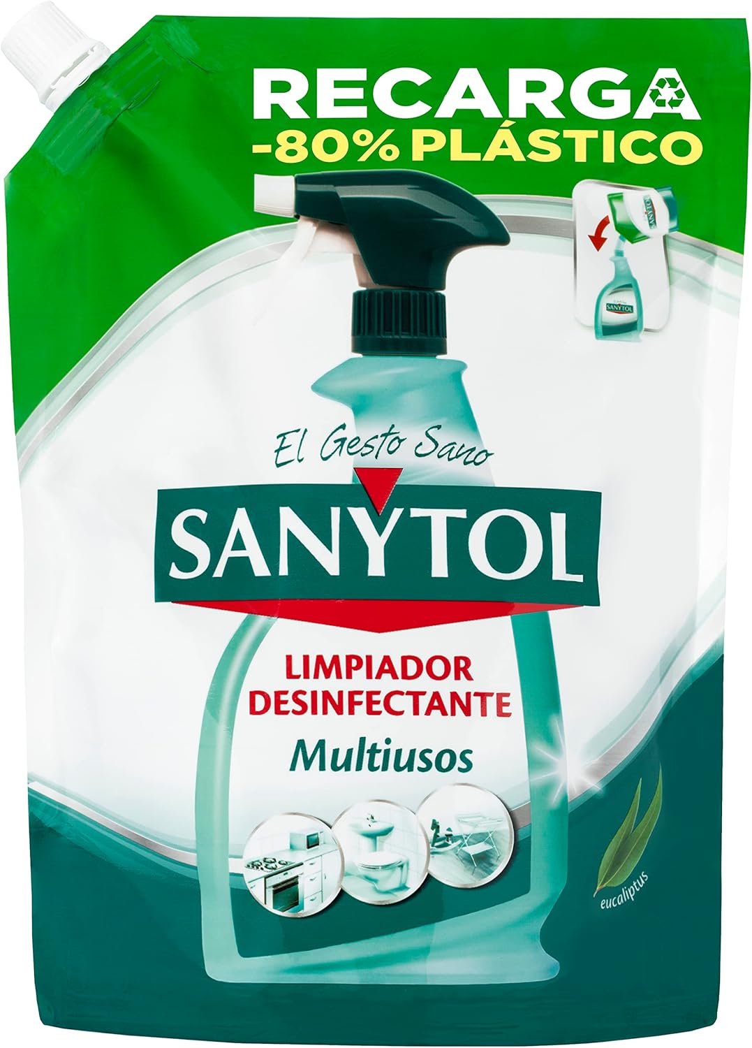 Sanytol Recarga Eucaliptus 750ml 2 Sanytol - Recarga Multiusos Eucaliptus 750ml - ¿Vale la pena?