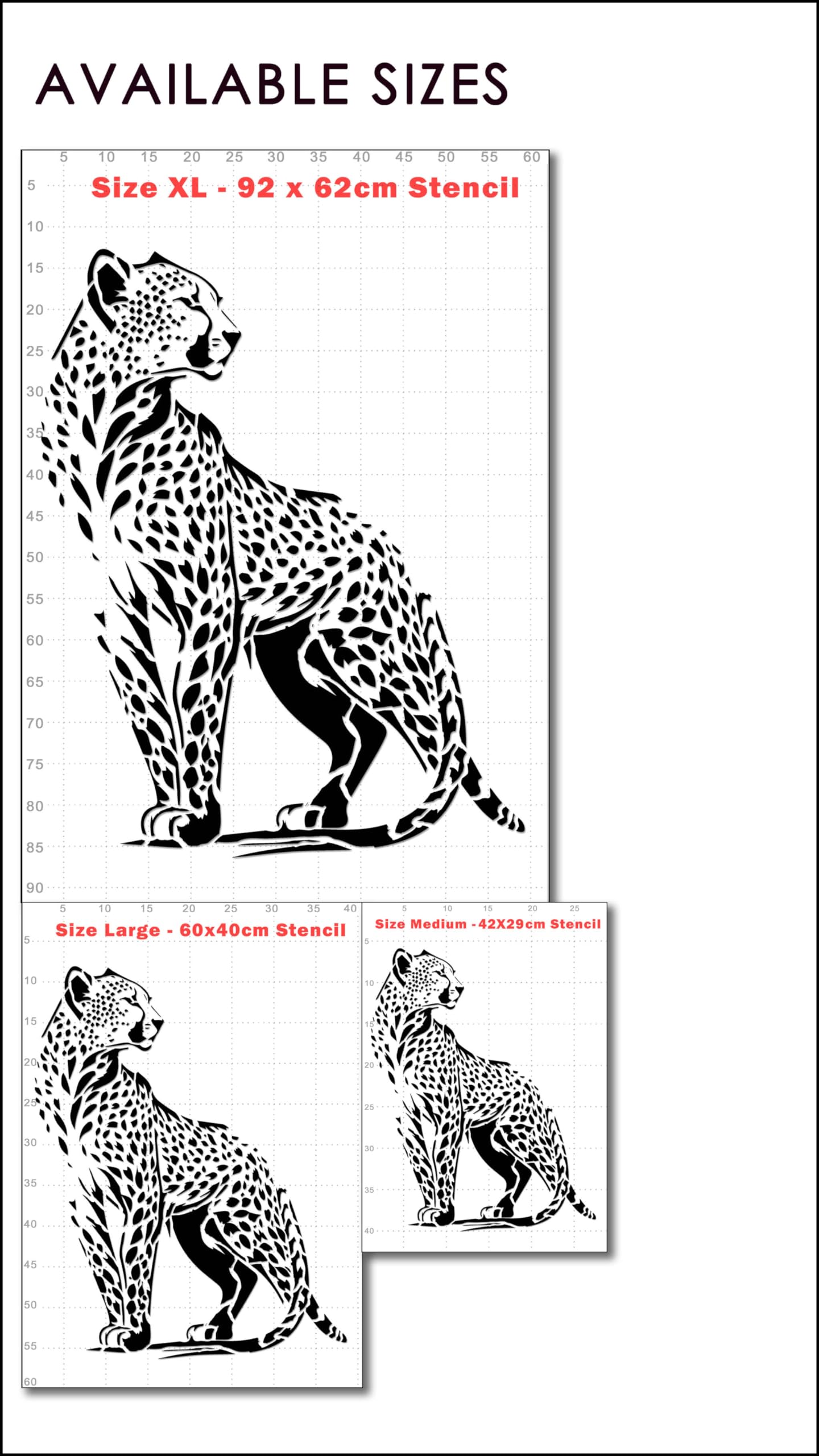 Tiger Stencil N.1: Reusable Stencil For Painting, Walls, Fabrics - View #3